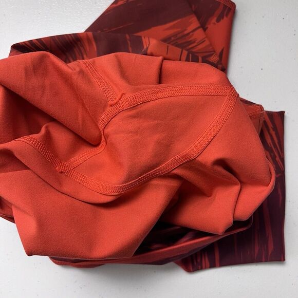 Alphalete Crossover Waist Leggings Womens Size XS Red Pullon Inseam 28" AL20-047 - Picture 10 of 10